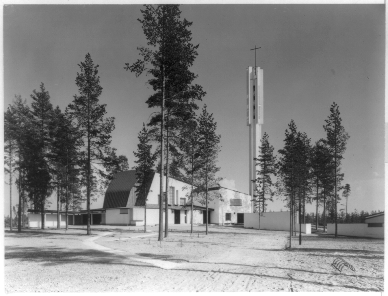Church of Vuoksenniska, Finland. Full exterior — historic photograph