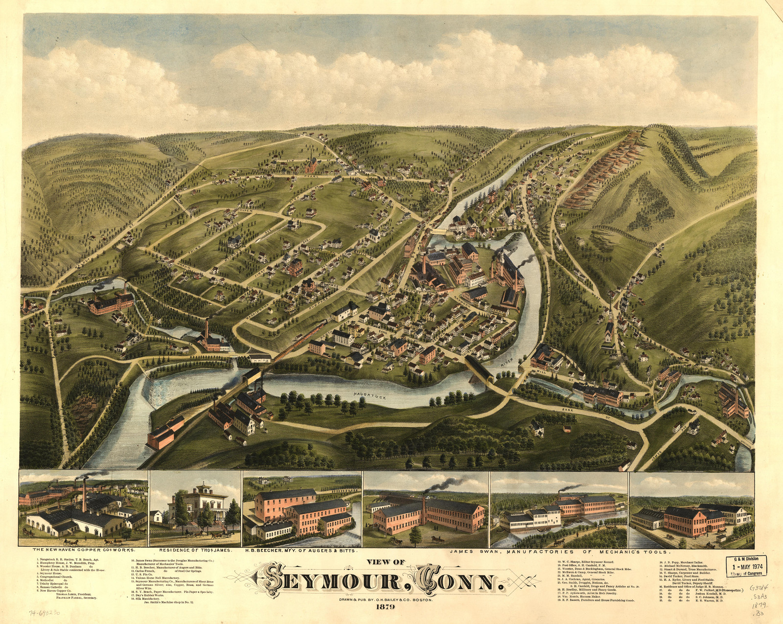Seymour, Connecticut, 1879, 1879 — antique map