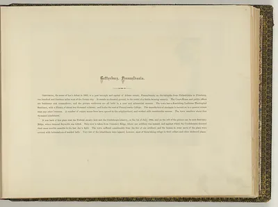 Gettysburg, Pennsylvania: descriptive text page