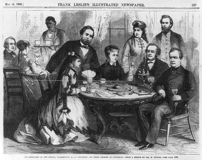 The Refectory of the Senate, Washington, D.C. - Senators and their friends at luncheon