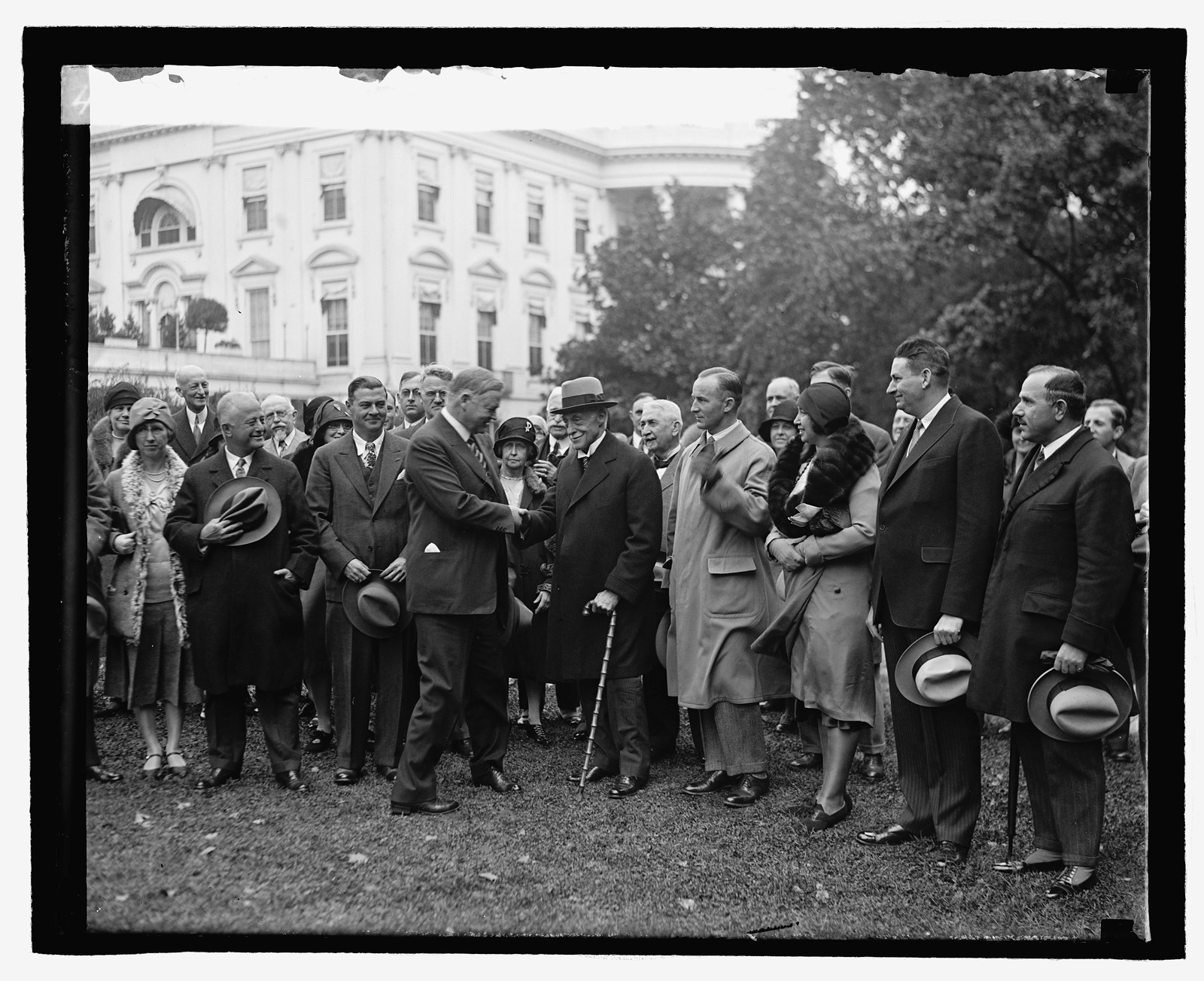 Hoover & engineers group, 10/3/29, [19]29 October 3. — historic photograph