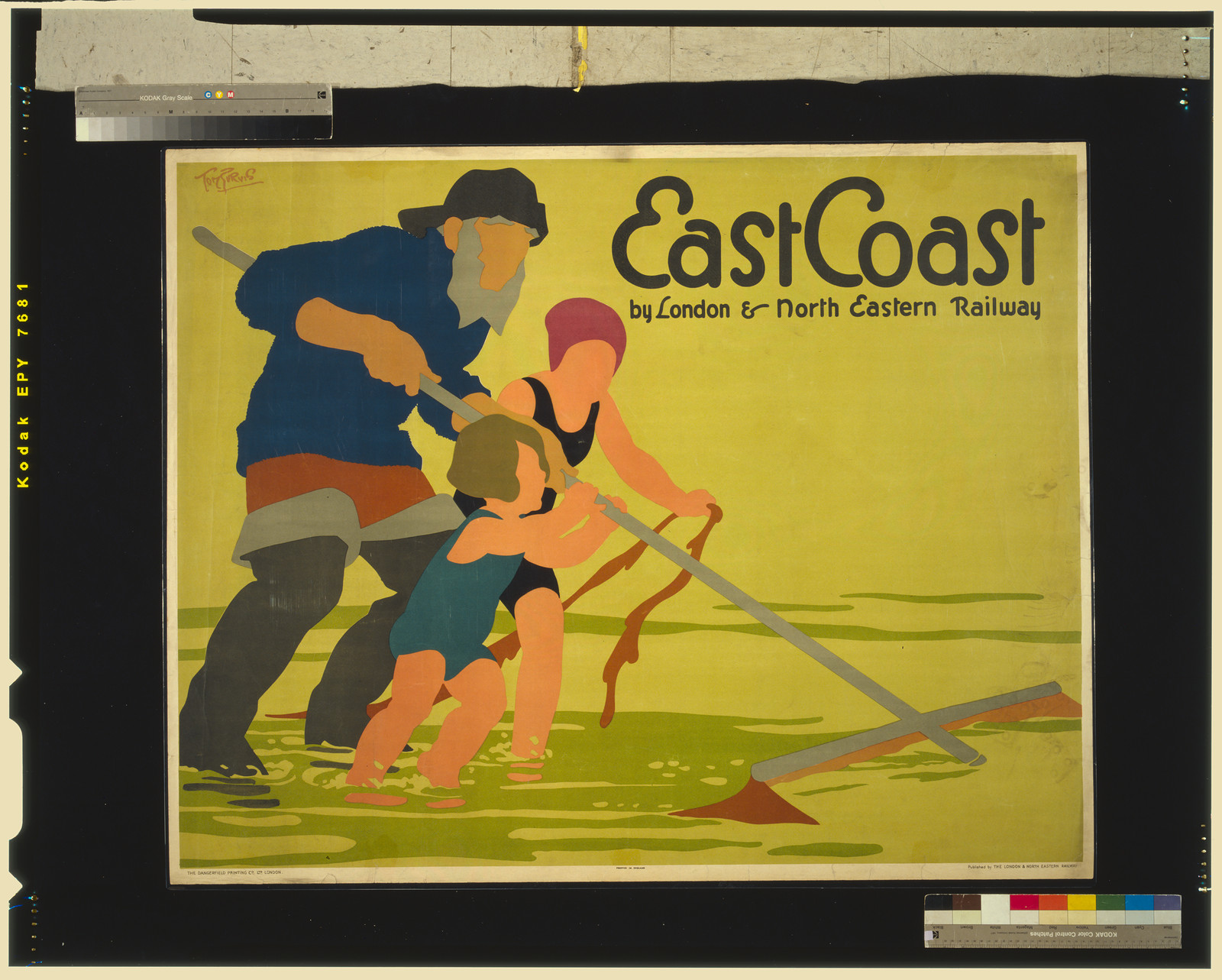 East Coast by London & North Eastern Railway / Tom Purvis — vintage poster