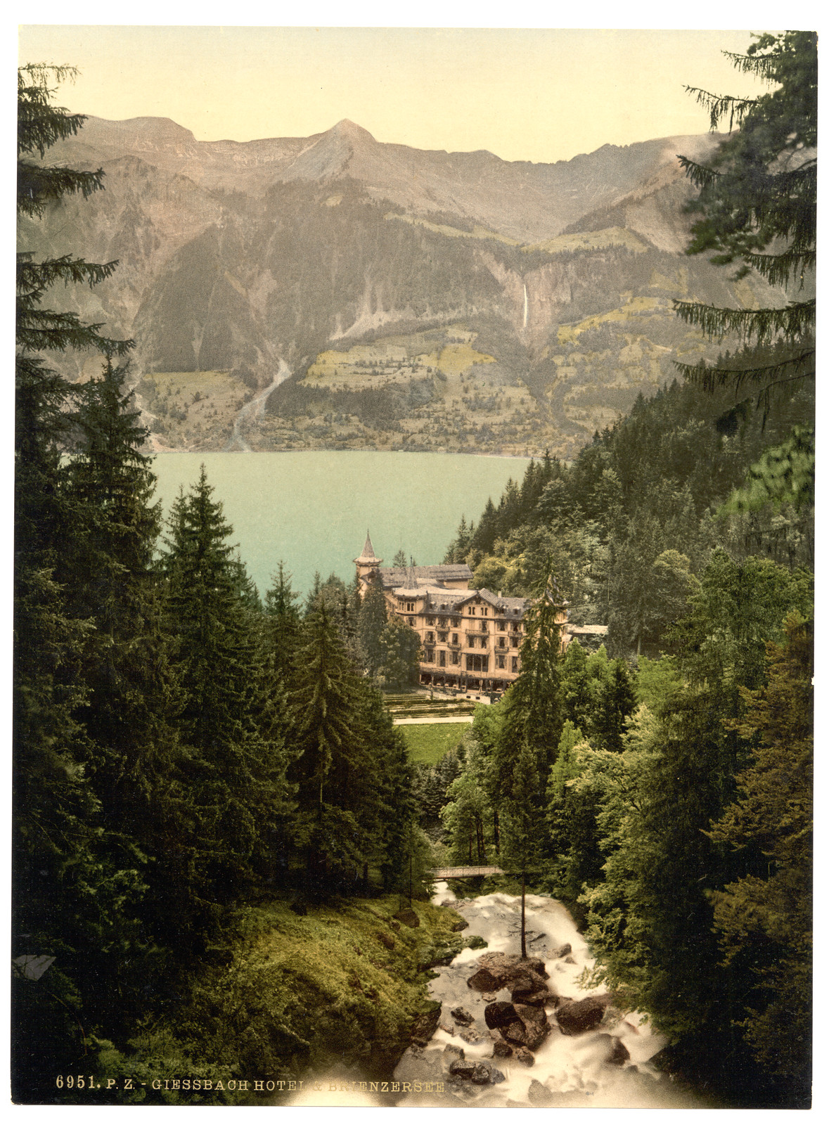 Brienz Lake Hotel Giessbach Bernese Oberland Switzerland, [between ca. 1890 and ca. 1900]. — historic print