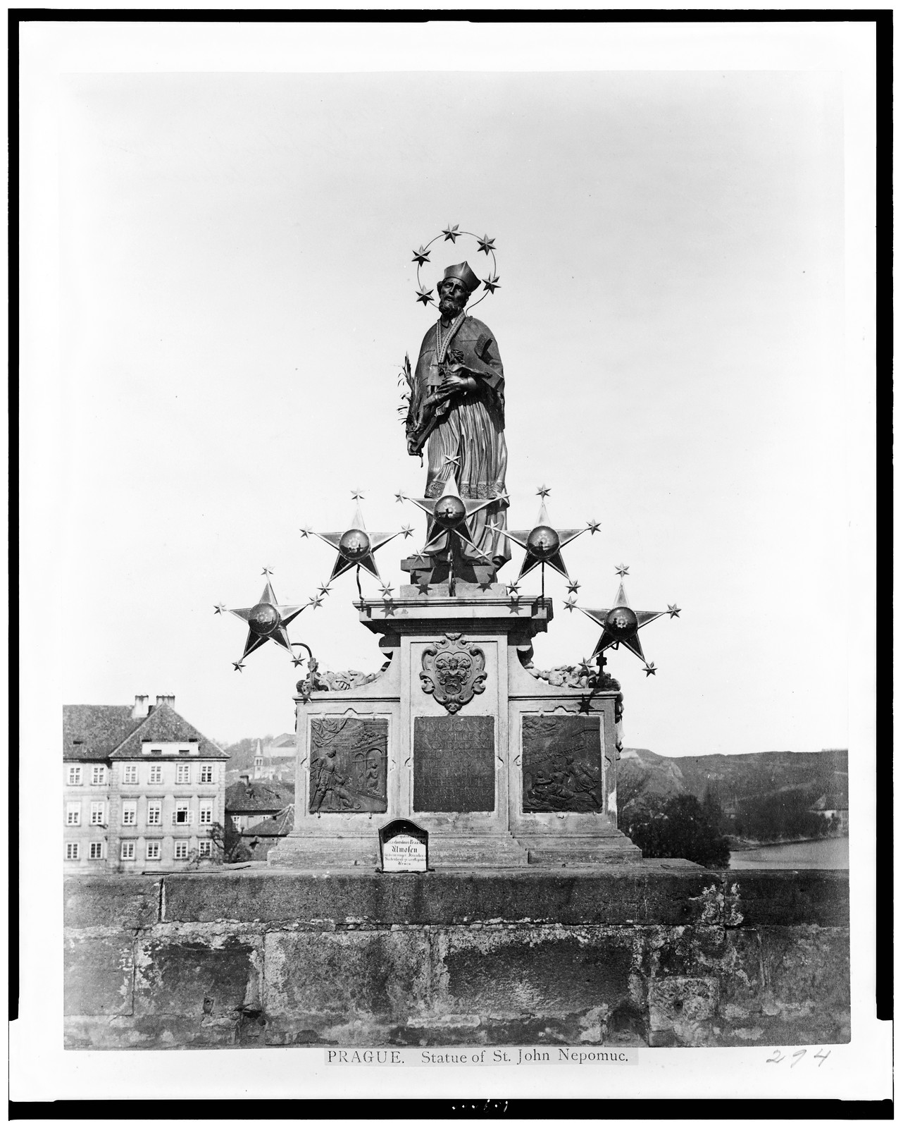 Prague. Statue of St. John Nepomue, [between 1860 and 1890] — historic photograph