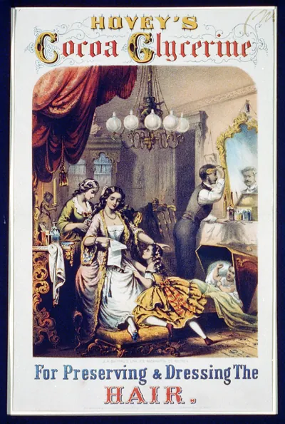 Hovey's Cocoa Glycerine for preserving & dressing the hair