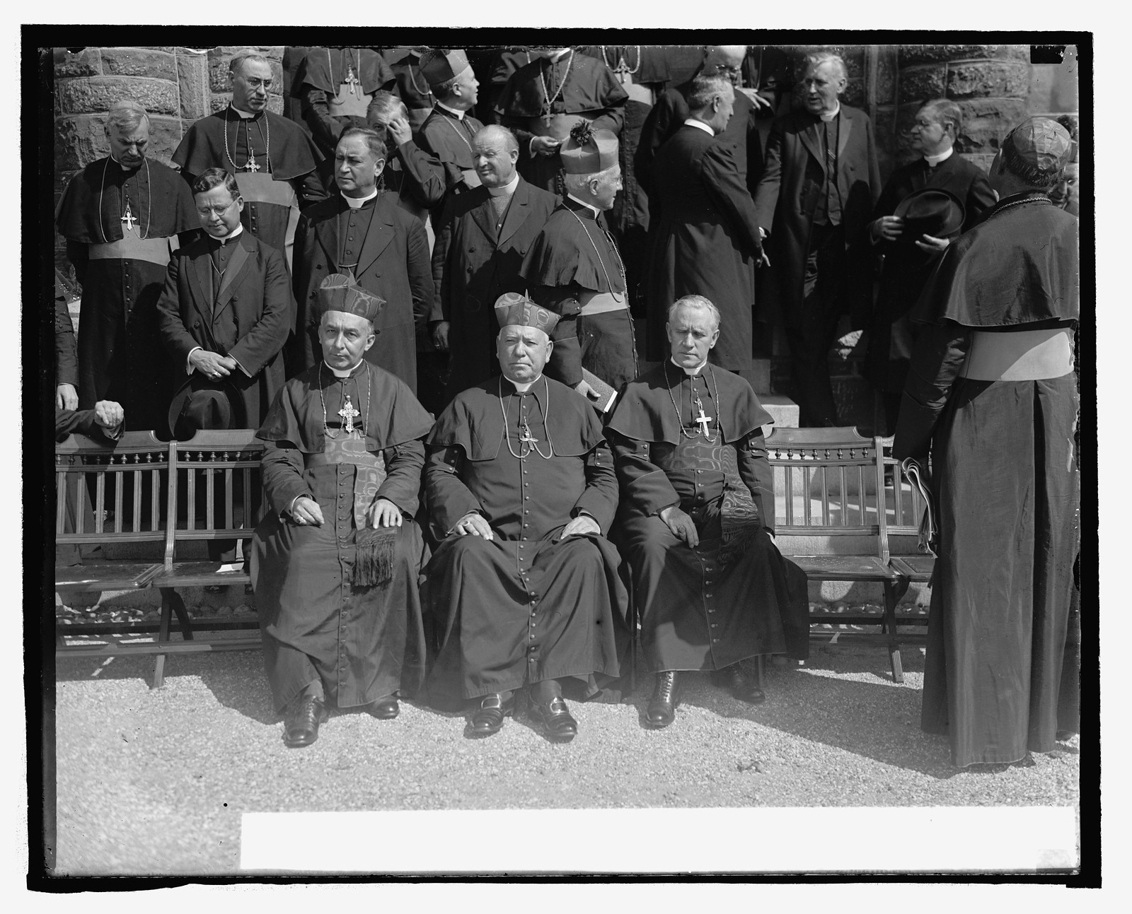 Cardinals Hayes, O'Connell, Mundelein, [9/24/24], [1924 September 24] — historic photograph