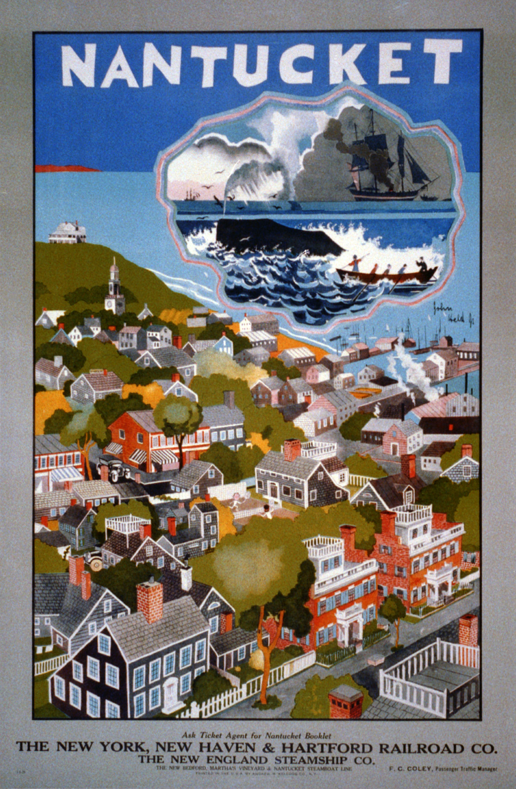 Nantucket: The New York, New Haven & Hartford Railroad Co. / John Held Jr., New York : Andrew H. Kellogg Co., [19]25. — vintage poster