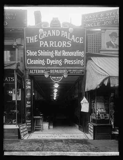 Grand Palace, shoe shining parlor, [719 1/2 14th St., Washington, D.C.]