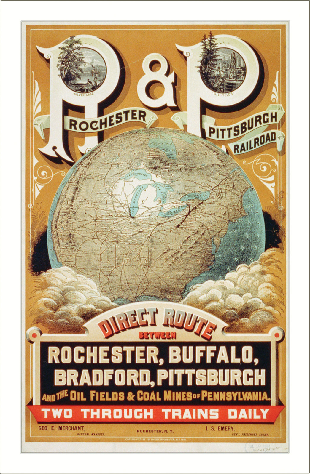 Rochester & Pittsburgh Railroad, Rochester, N.Y., 1883. — vintage poster