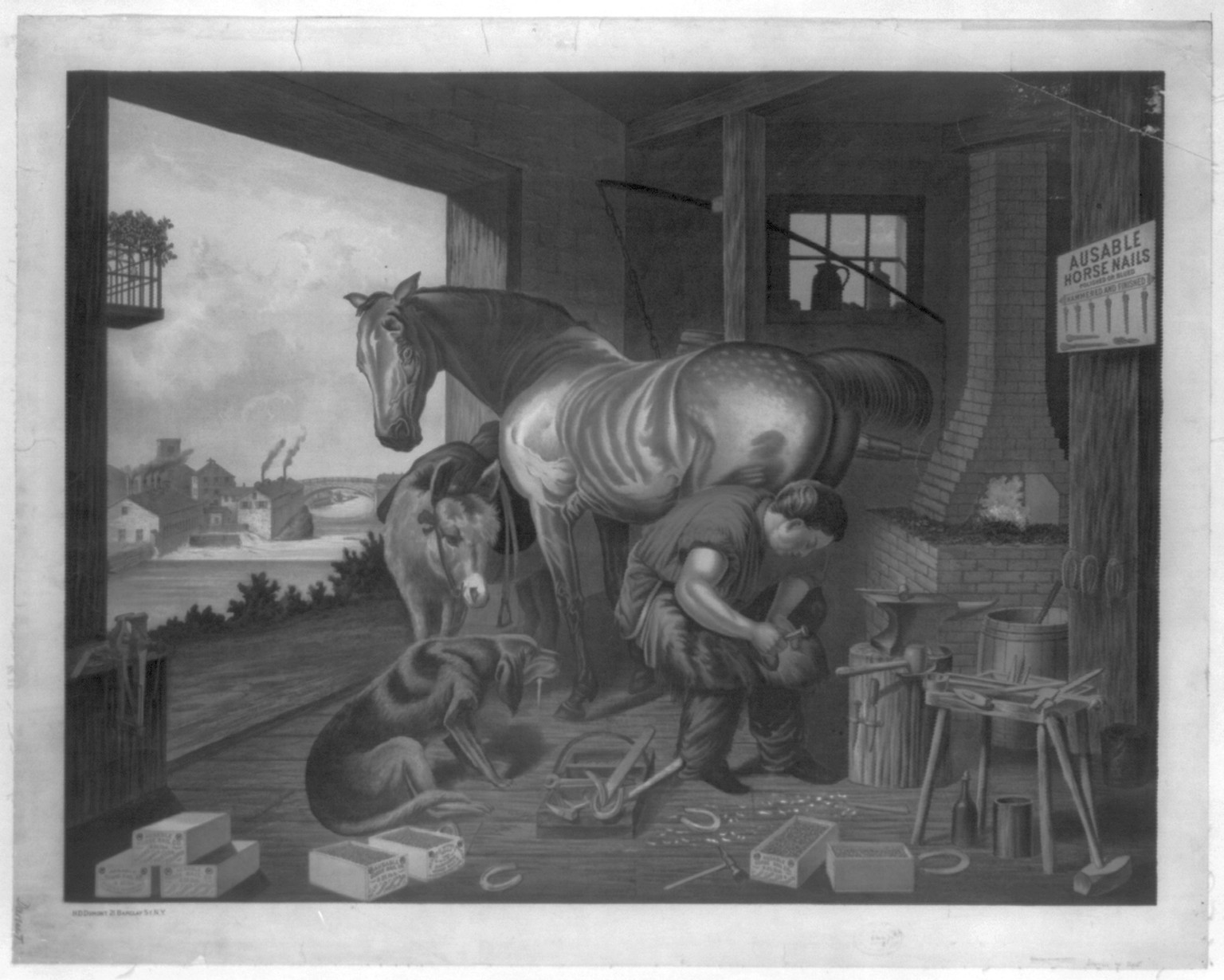 [Shoeing the horse], c1878. — historic print