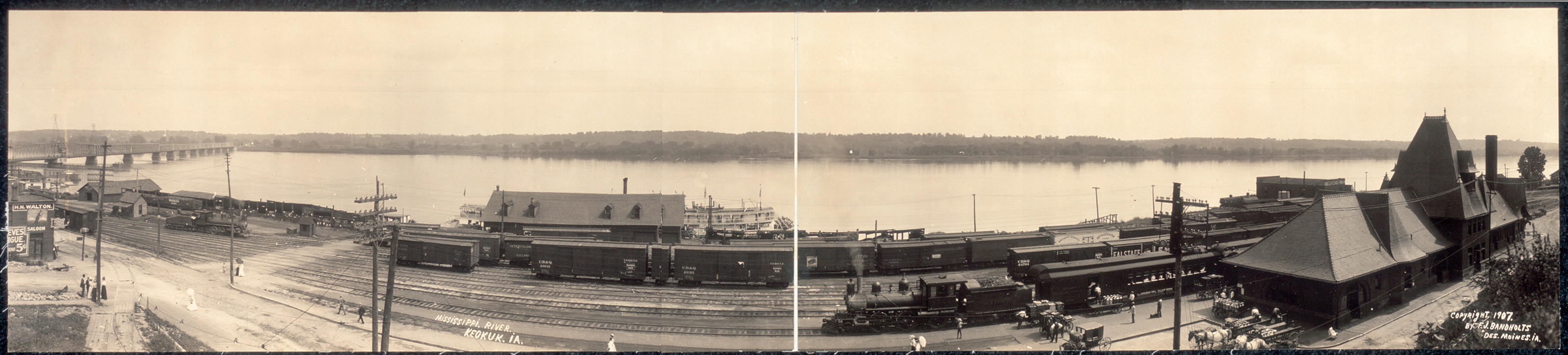 Mississippi River, Keokuk, Iowa, 1907, 1907 — historic image