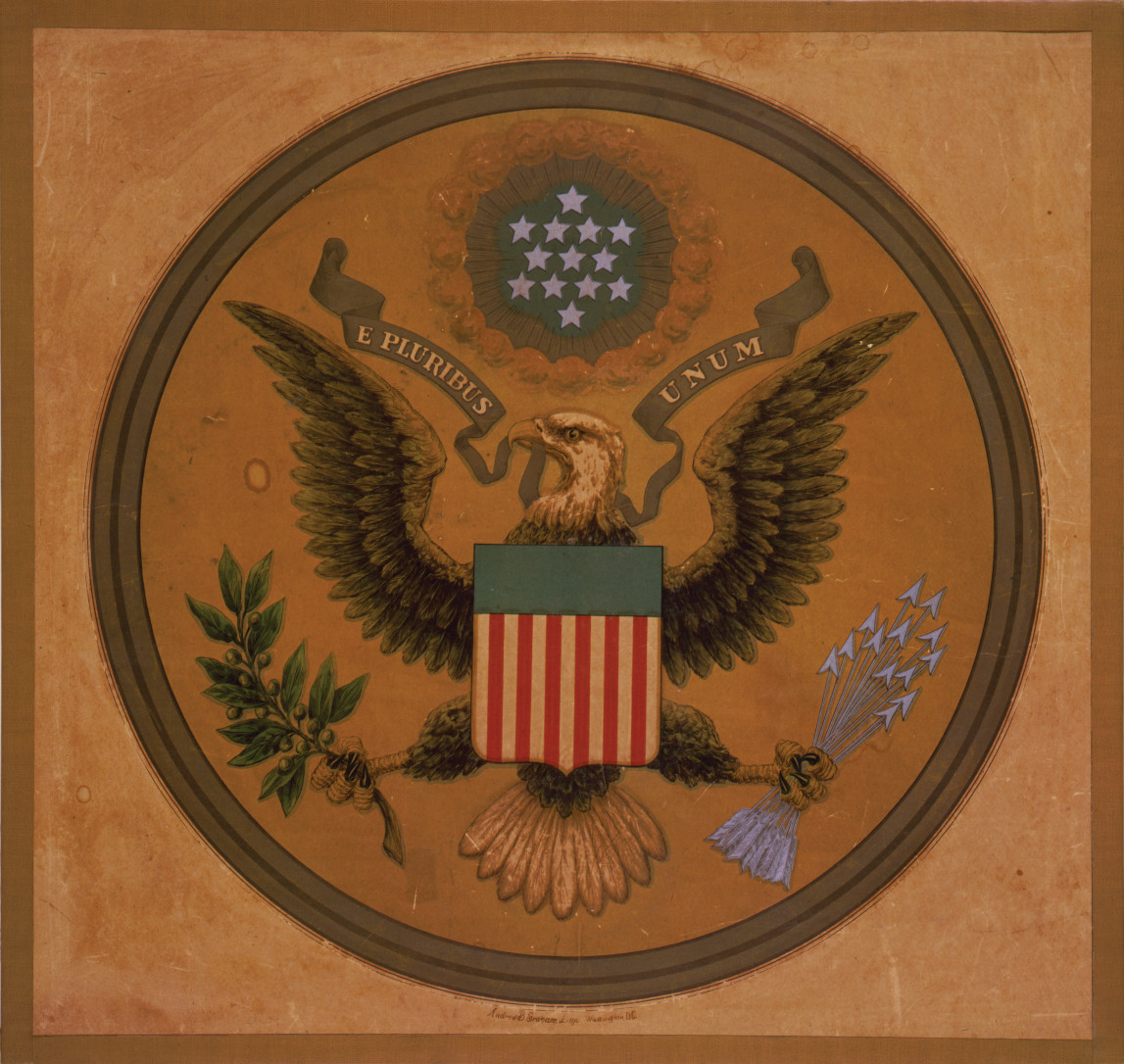 Great Seal Of The United States, c. 1850-1910 — antique lithograph