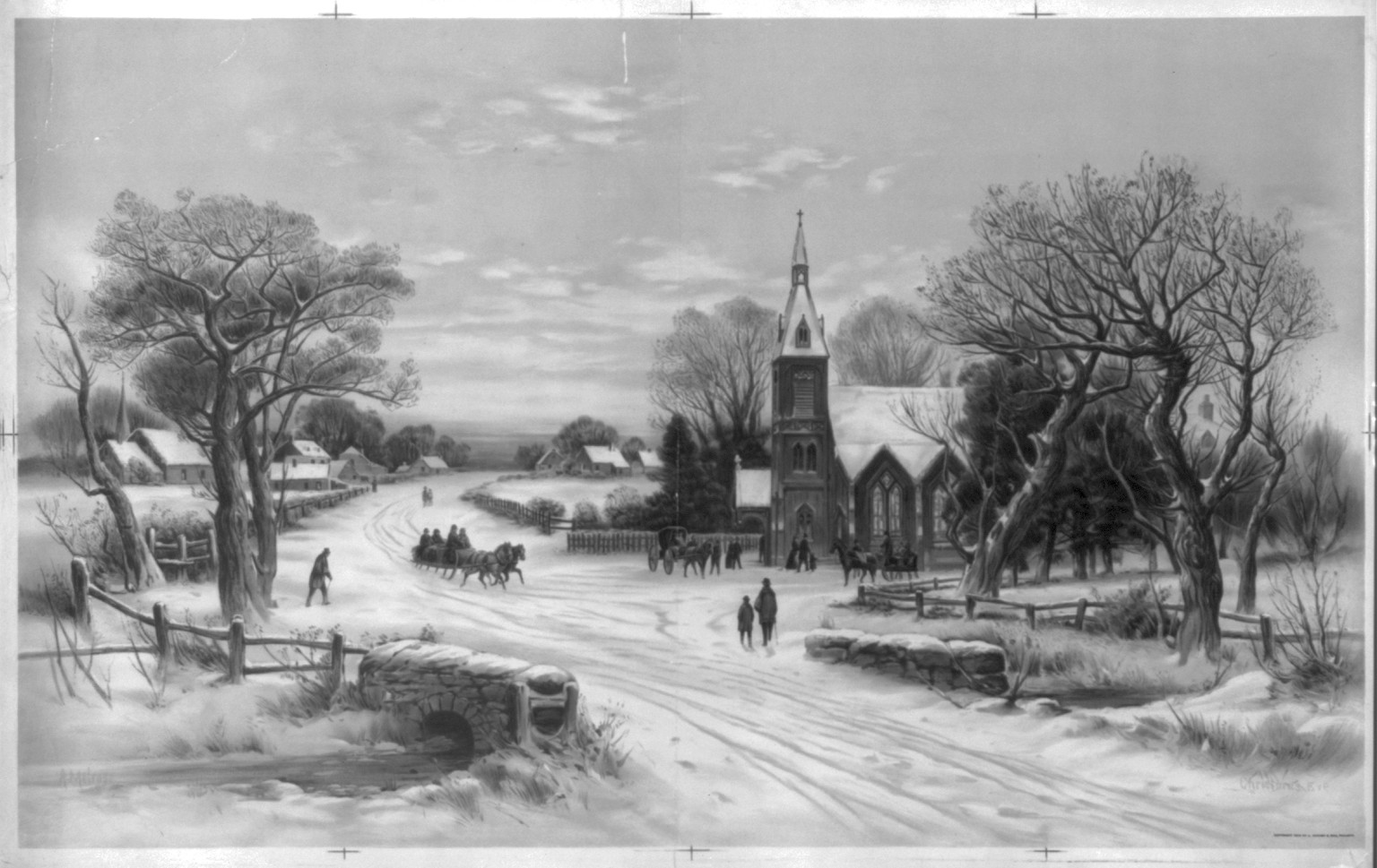 Christmas eve, [no date recorded on shelflist card] — historic print