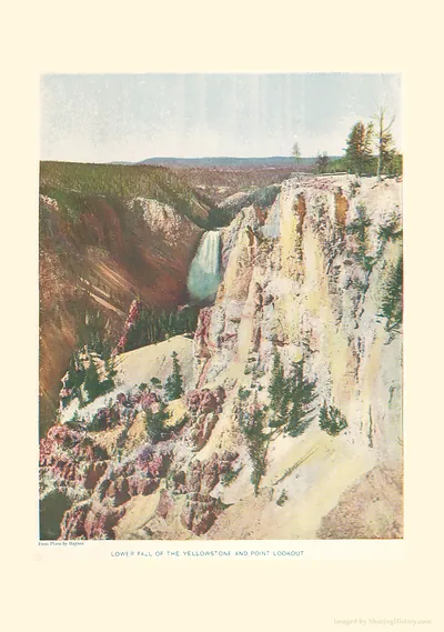 Lower Fall of the Yellowstone and Point Lookout