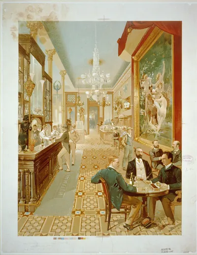 Interior view of the Hoffman House bar