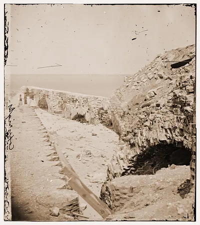 Charleston South Carolina. Samuel Cooley photographer with his camera on the batter