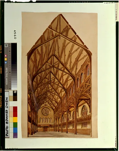 [Elaborate church interior, possibly St. Luke's in Brooklyn, New York]