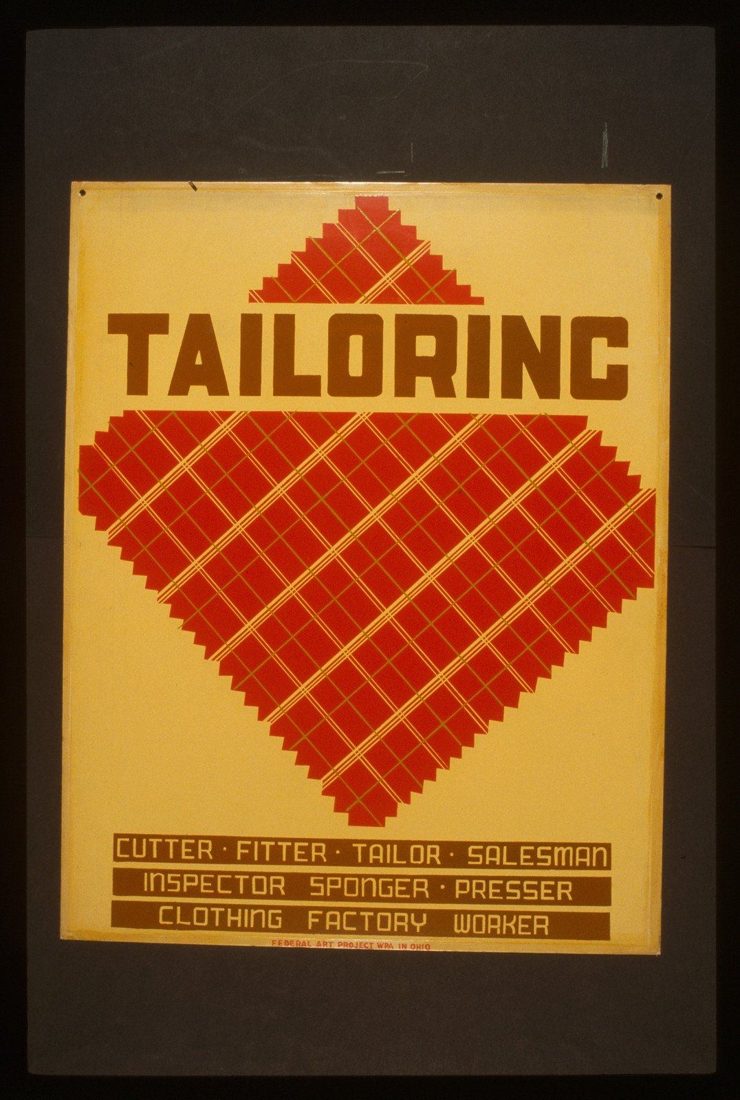 Tailoring, 1937 — vintage poster