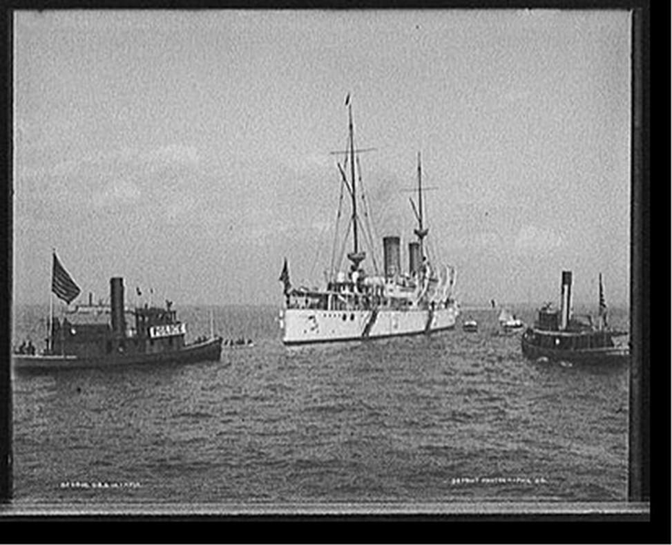U.S.S. Olympia, [between 1895 and 1901] — historic photograph
