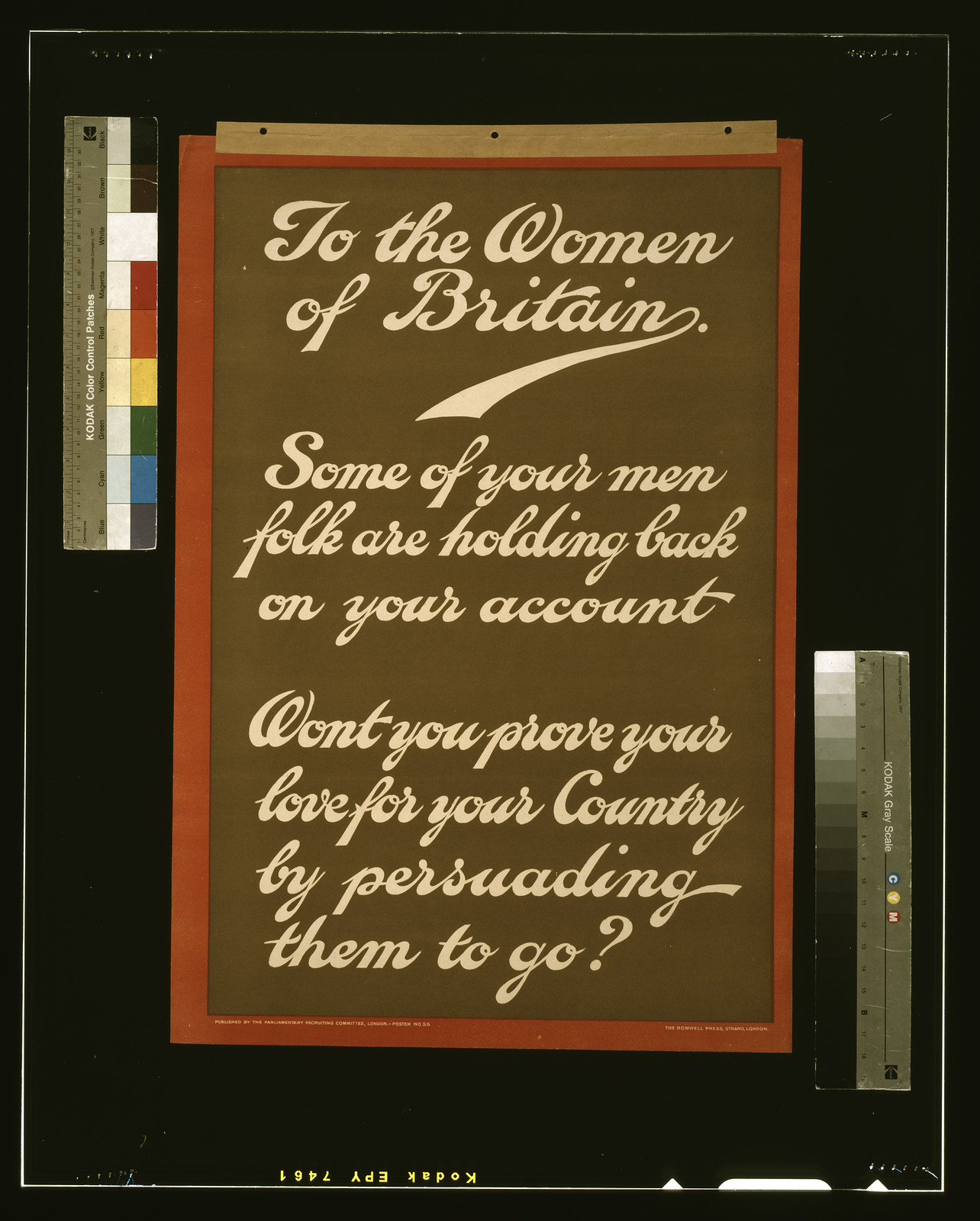 To the Women of Britain, 1915 — historic image