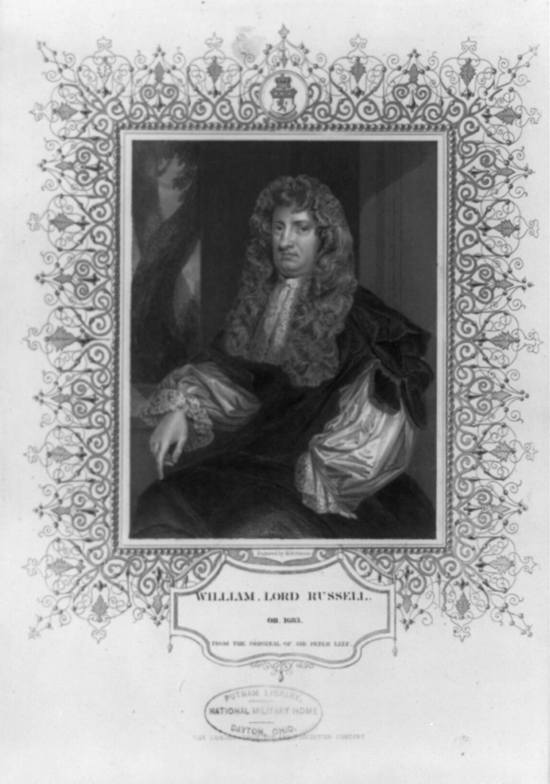 Lord William Russell, 1639-1683, [no date recorded on caption card] — antique engraving