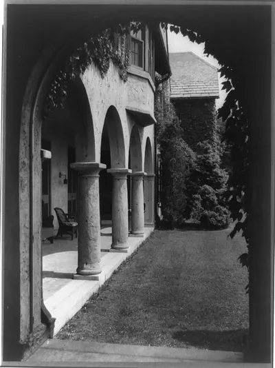 [Allgater, the home of the Horatio Gates Lloyd family, side entrance to home]