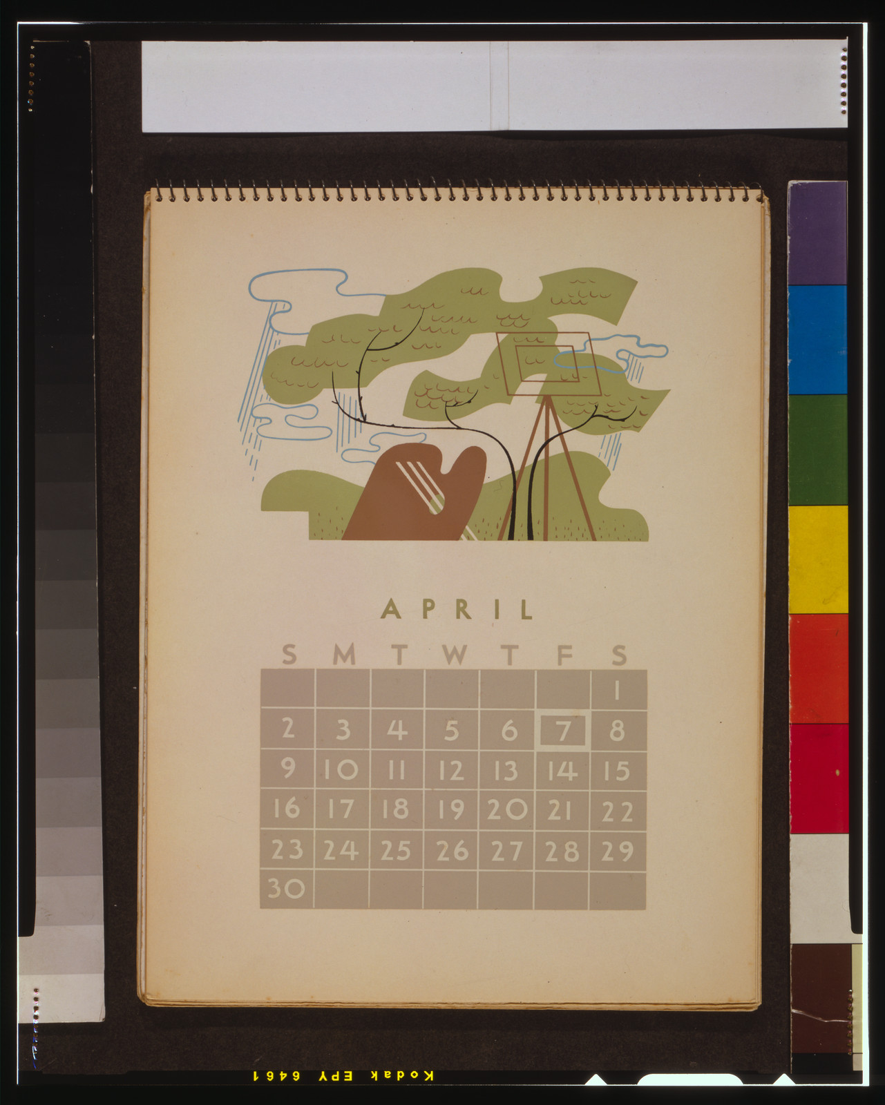 April, [1938] — vintage poster