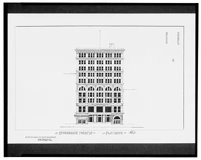 [Studebaker Theatre and Playhouse (Studebaker Building), South Michigan Ave. near East Van Buren St., Chicago, Illinois] / AFD 1929.