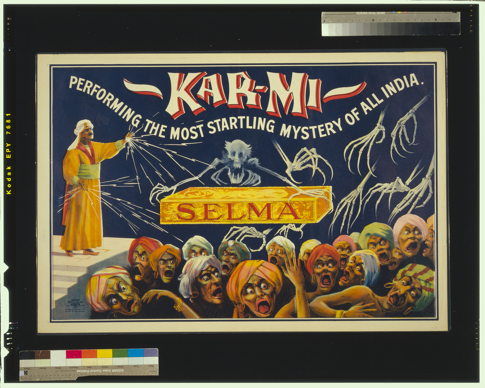 Kar-Mi performing the most startling mystery of all India, Selma — historic image