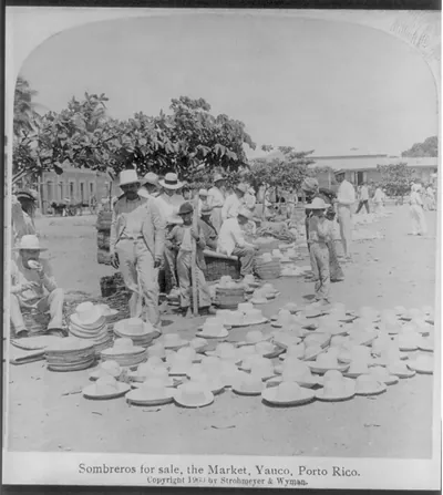 Sombreros for sale, the Market, Yauco, Porto Rico