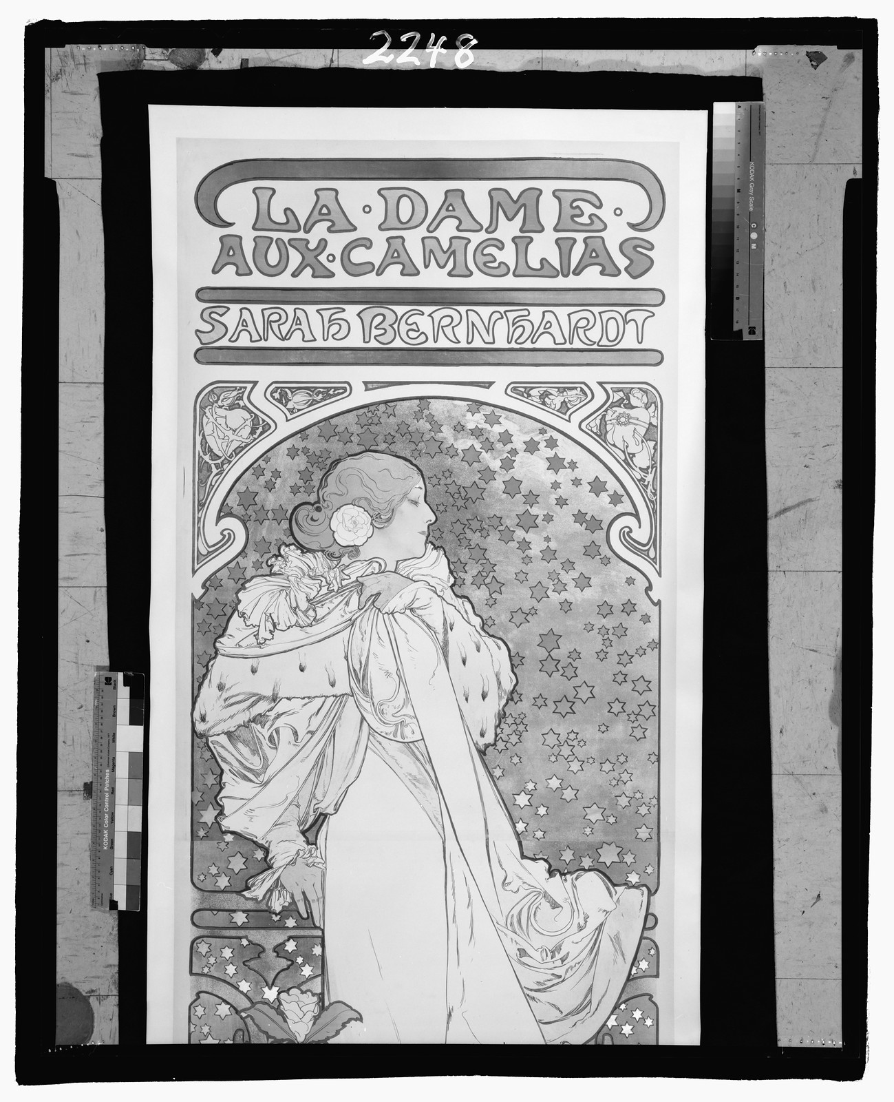 La dame aux camelias--Sarah Bernhardt Theatre de la Renaissance/ Mucha., Paris : Imp. F. Champenois, [1896] — vintage poster