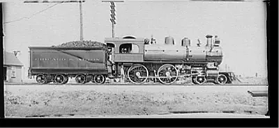 [Locomotive number 501 and tender, Chicago & Alton railroad]