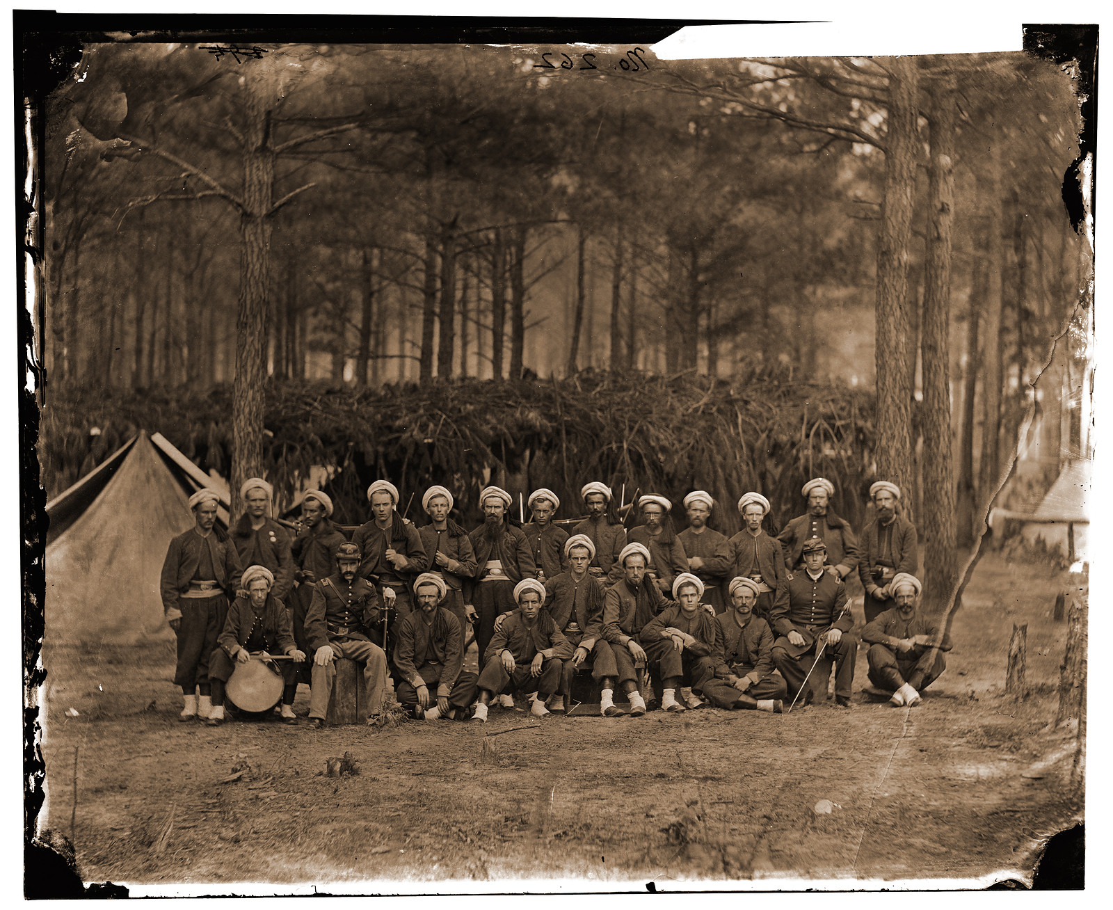 Petersburg Virginia. Company H 114th Pennsylvania Infantry, 1864 — historic photograph