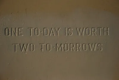 Franklin Quote (on the back of the huge Franklin statue)