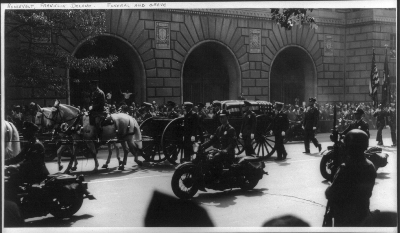Franklin Delano Roosevelt's Funeral Procession — historic photograph