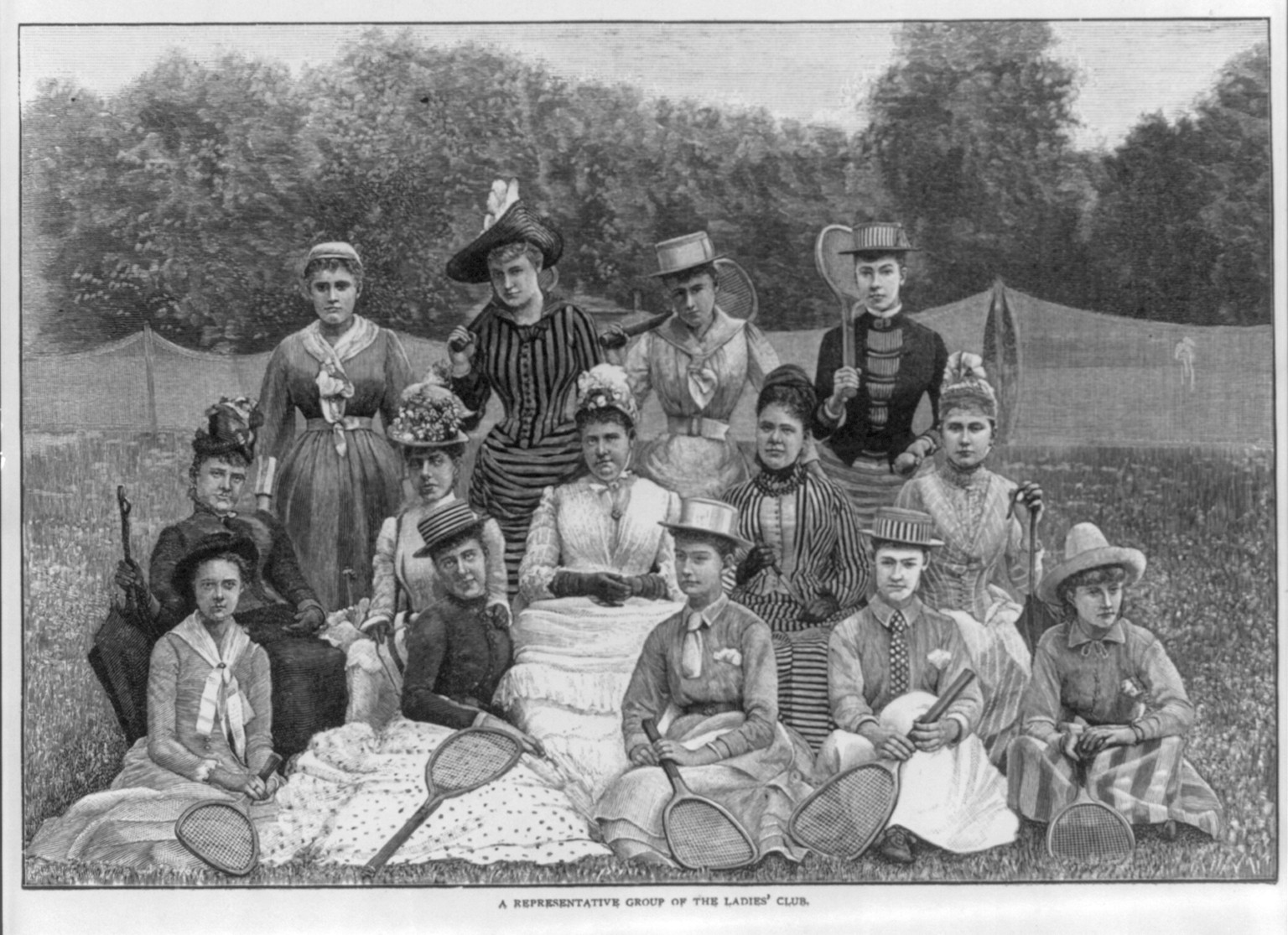 [Staten Island ladies lawn tennis club], 1887 — historic print