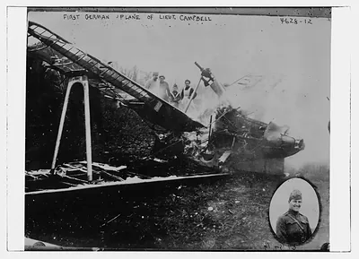 1st German Plane of Lt. Cambell