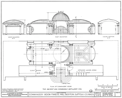 Plan of Commandery Room, Faneuil Hall, Boston, Suffolk Co., Mass.