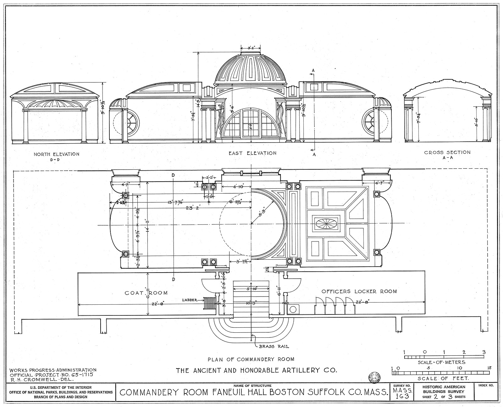 Plan of Commandery Room, Faneuil Hall, Boston, Suffolk Co., Mass. — historic image