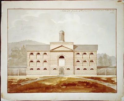 [Armory (U.S. Arsenal") Pennsylvania. Front elevation]"