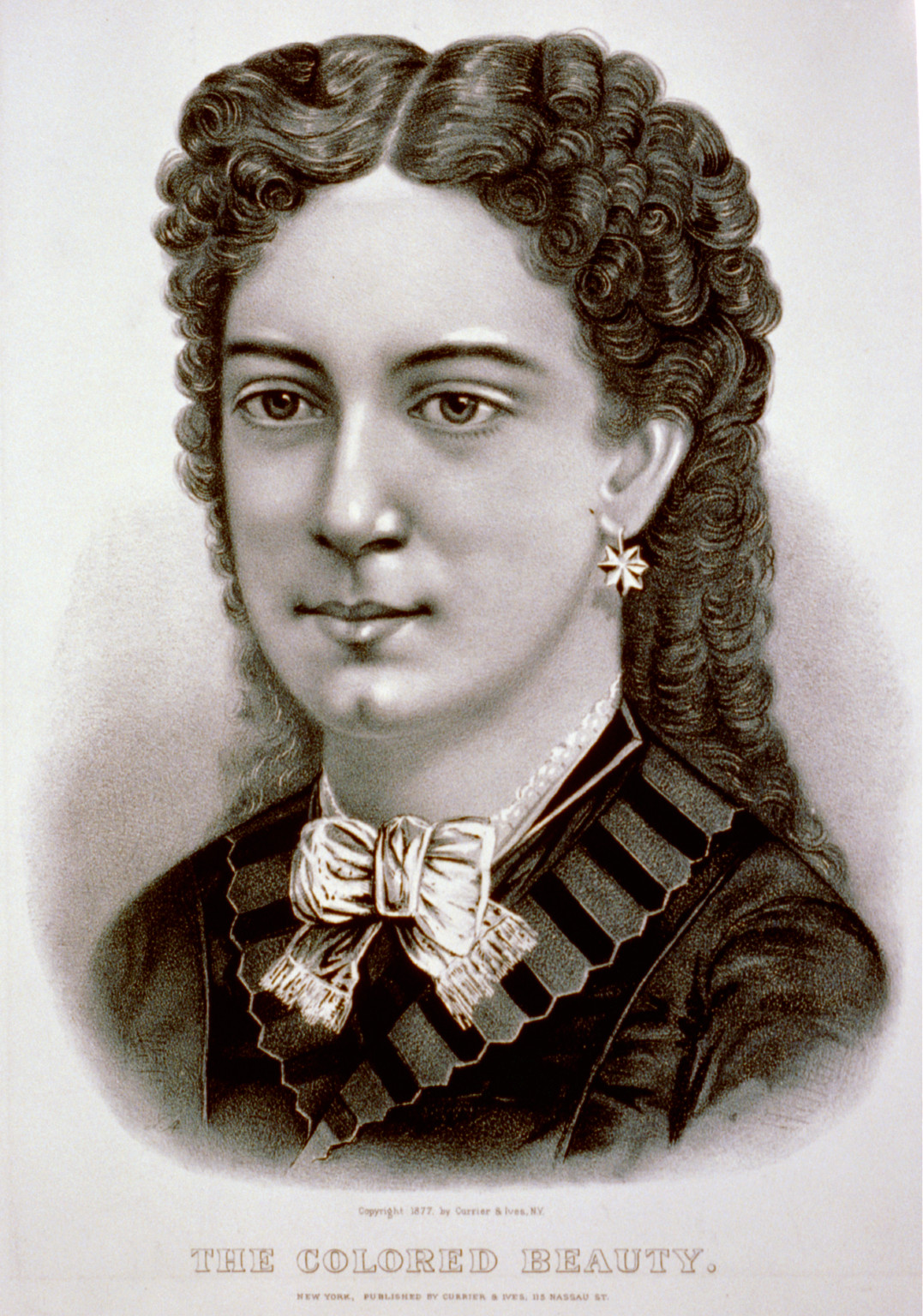 The colored beauty, [New York] : Currier & Ives, 1877. — antique lithograph