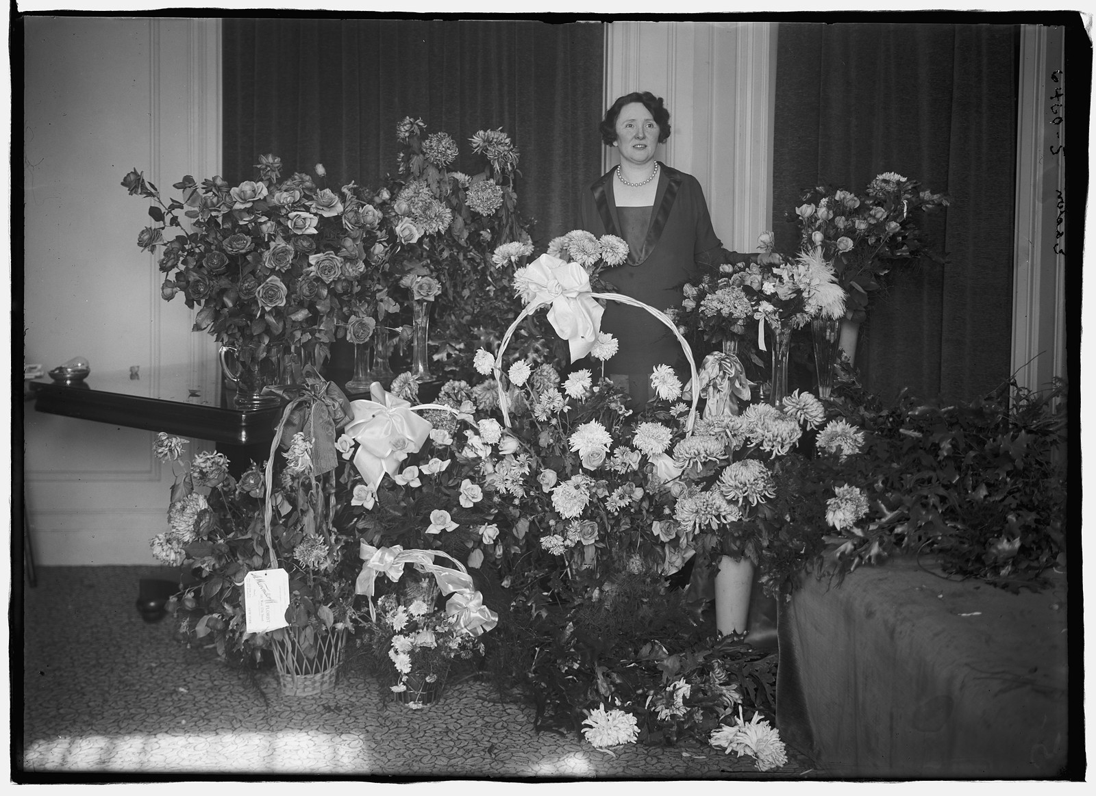 Easton with flowers, n/a — historic photograph