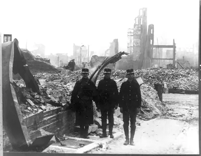 A scene of desolation, a section of the fire area, Baltimore