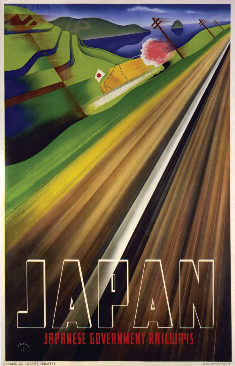 Japan--Japanese Government Railways / Satomi., Osaka, Japan : H.B. Process Seihan Printing Co., [19]37. — vintage poster