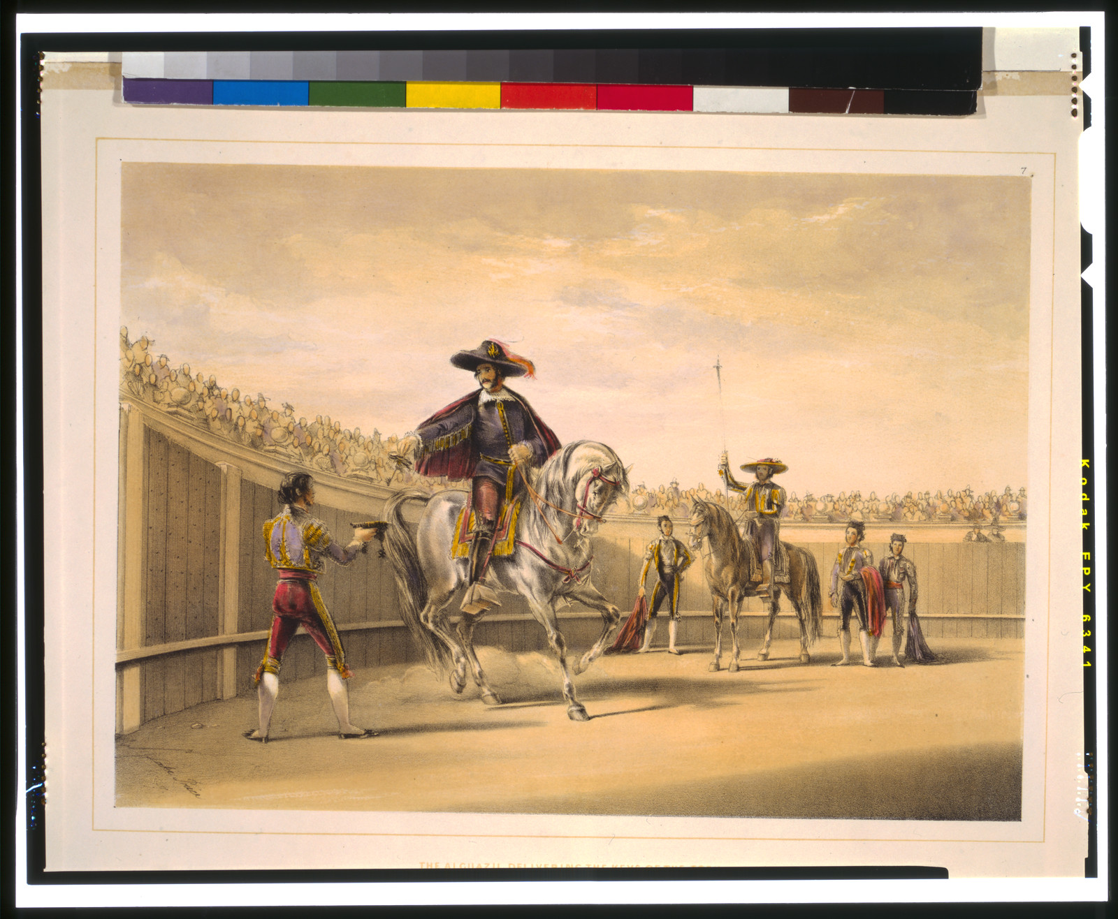 The alguazil delivering the keys of the toril / Lake Price., [between 1860 and 1870] — antique lithograph
