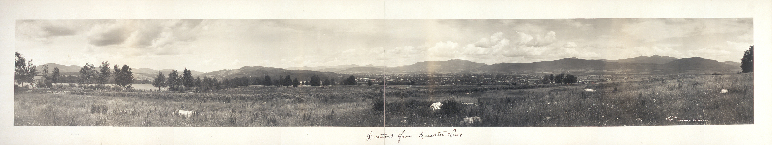 Rutland from Quarter Line, Vermont, 1913, 1913 — historic image