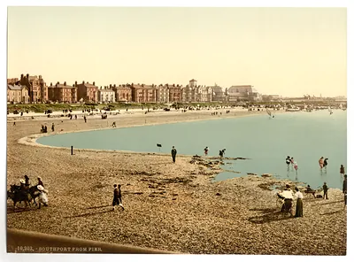 Parade (i.e. promenade) from the pier Southport England