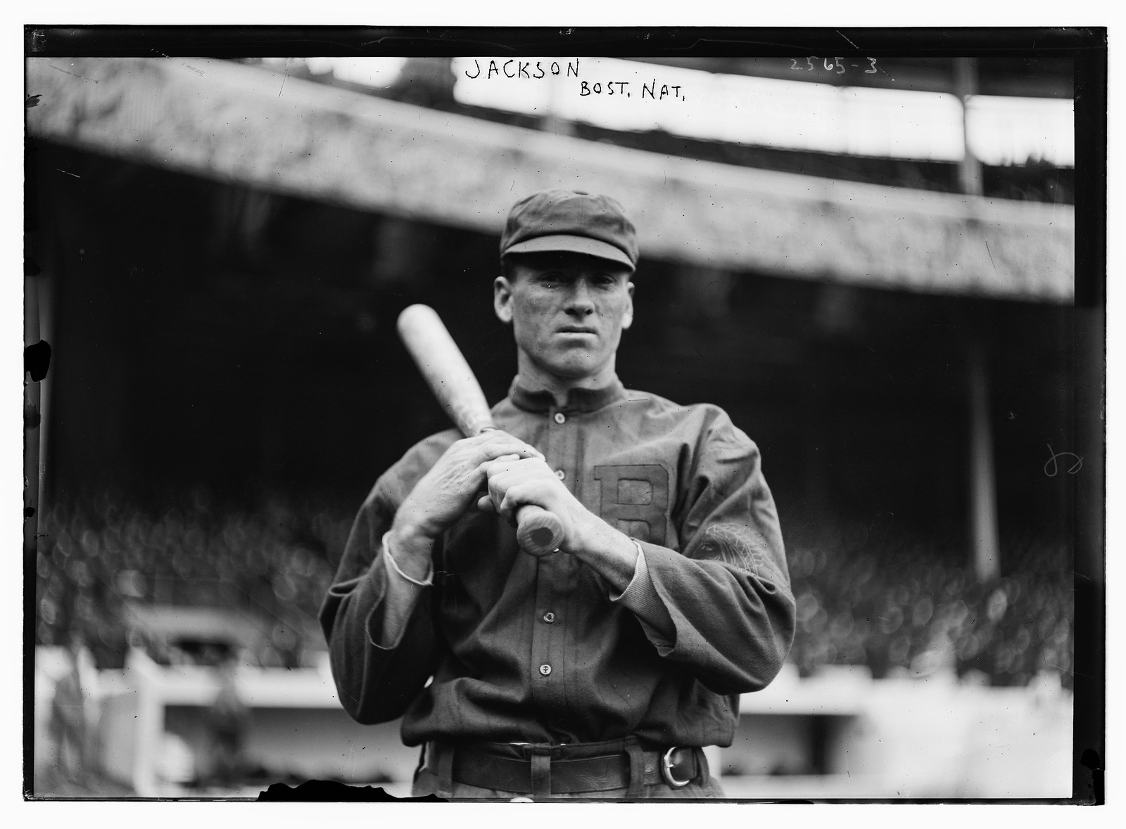 George "Hickory" Jackson, Boston NL, at Polo Grounds, NY (baseball), [1913] — historic photograph