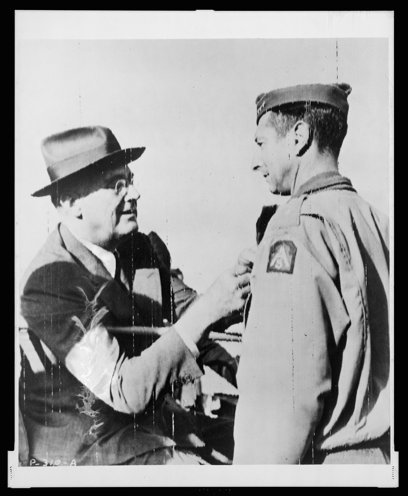 Roosevelt decorates General Mark Clark — historic photograph
