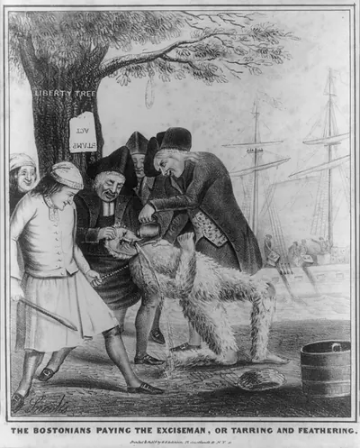 The Bostonians paying the exciseman, or tarring and feathering